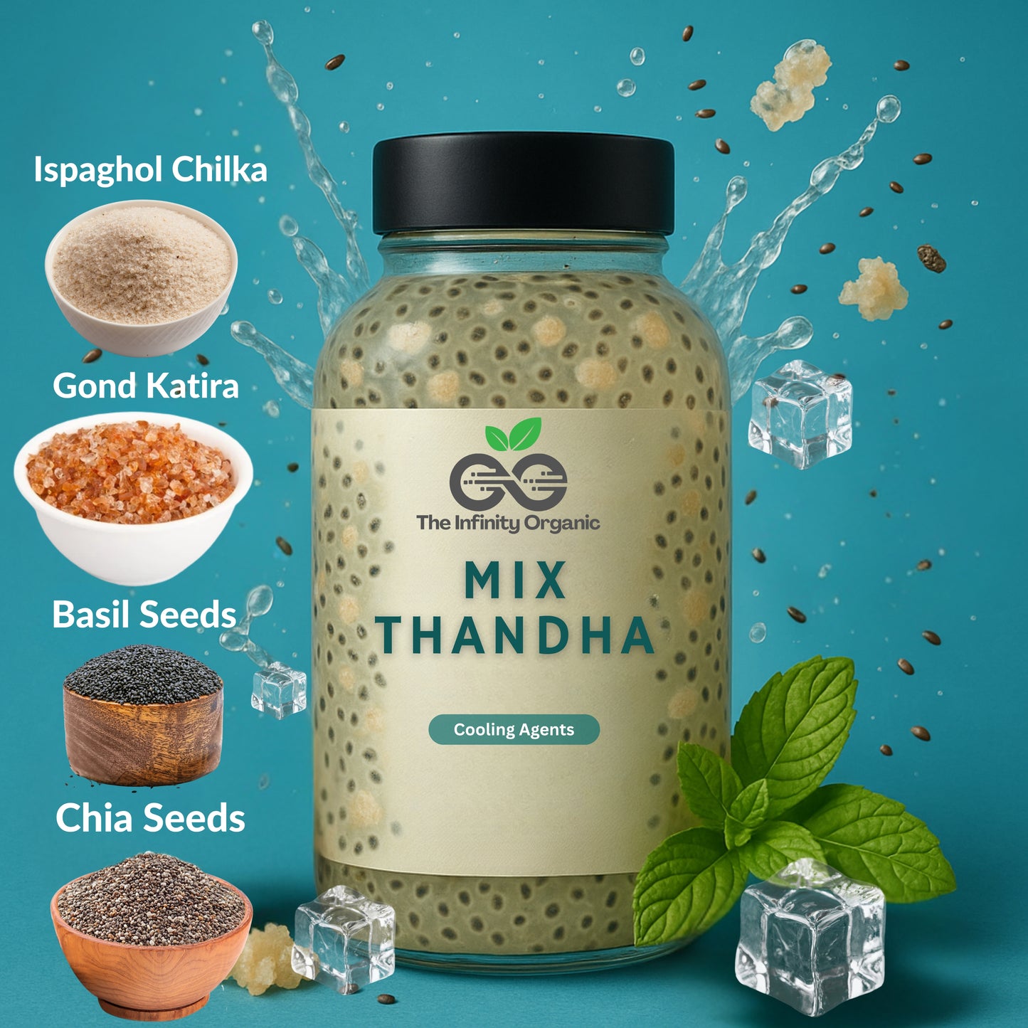 Mix Thandha (Tragacanth Gum + Chia Seeds + Basil Seeds + Ispaghol Chilka)