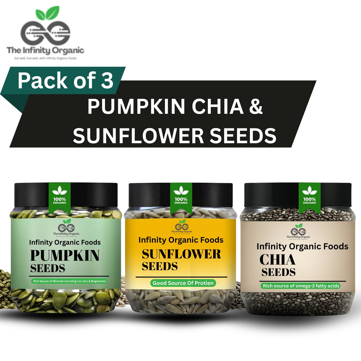 Pumpkin Chia & Sunflower Seeds -Excellent Source Of Nutrients