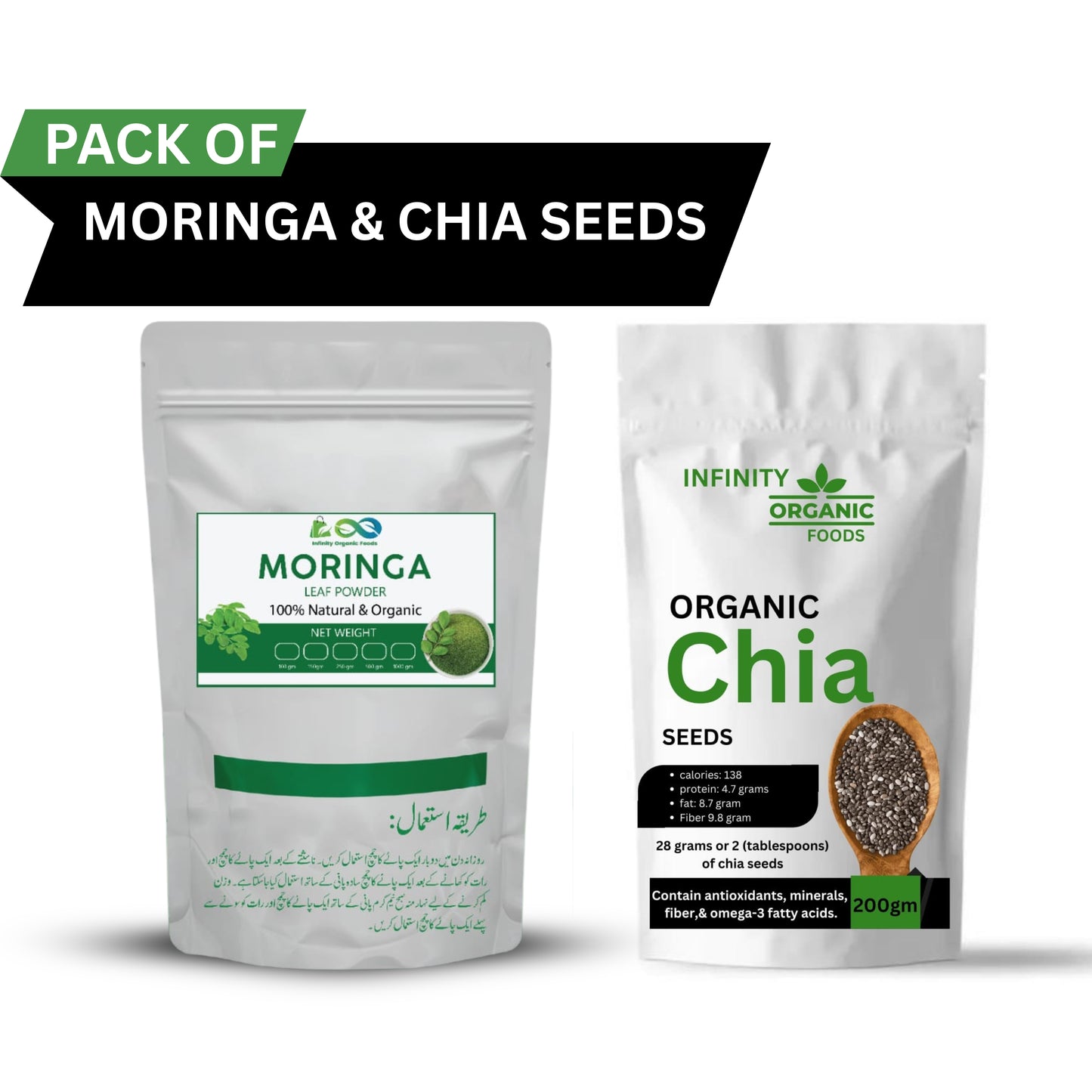 Pack of Moringa & Chia Seeds