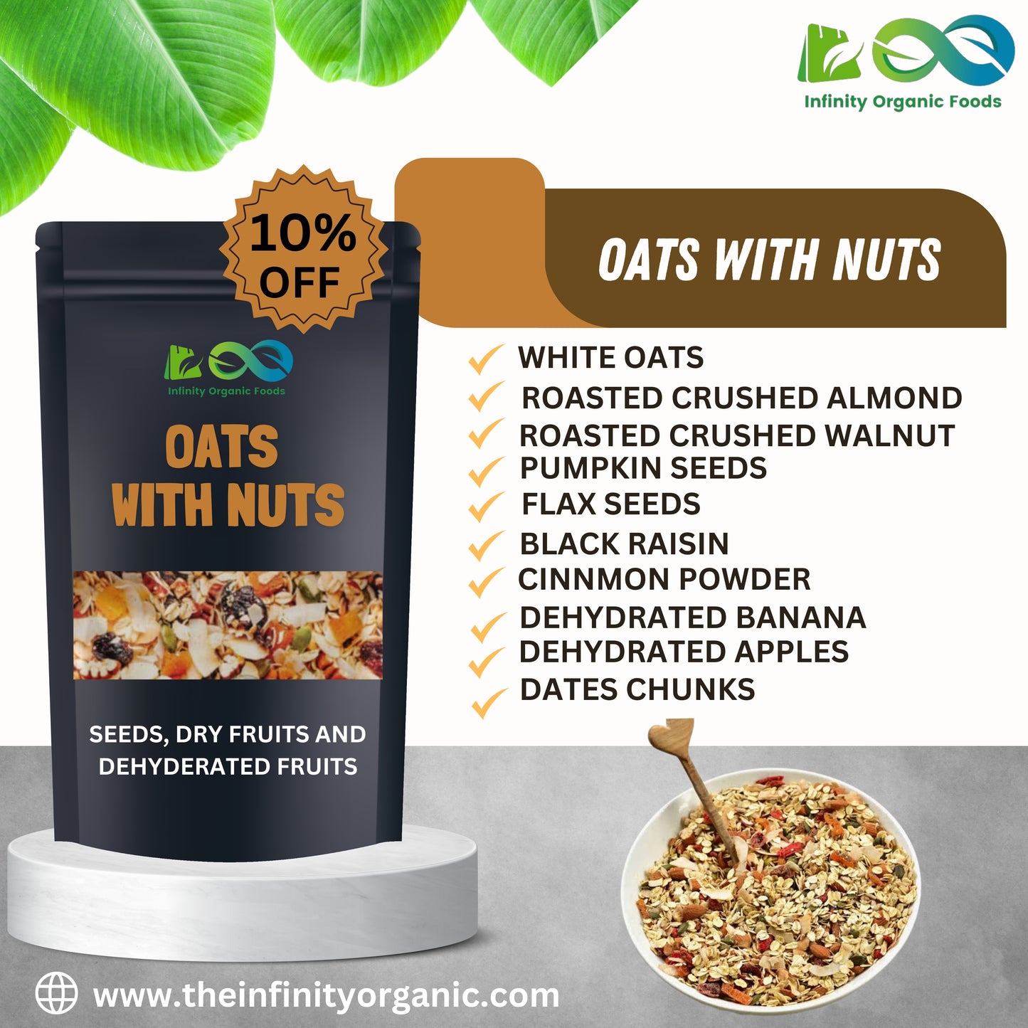 Oats With Nuts Breakfast Essential