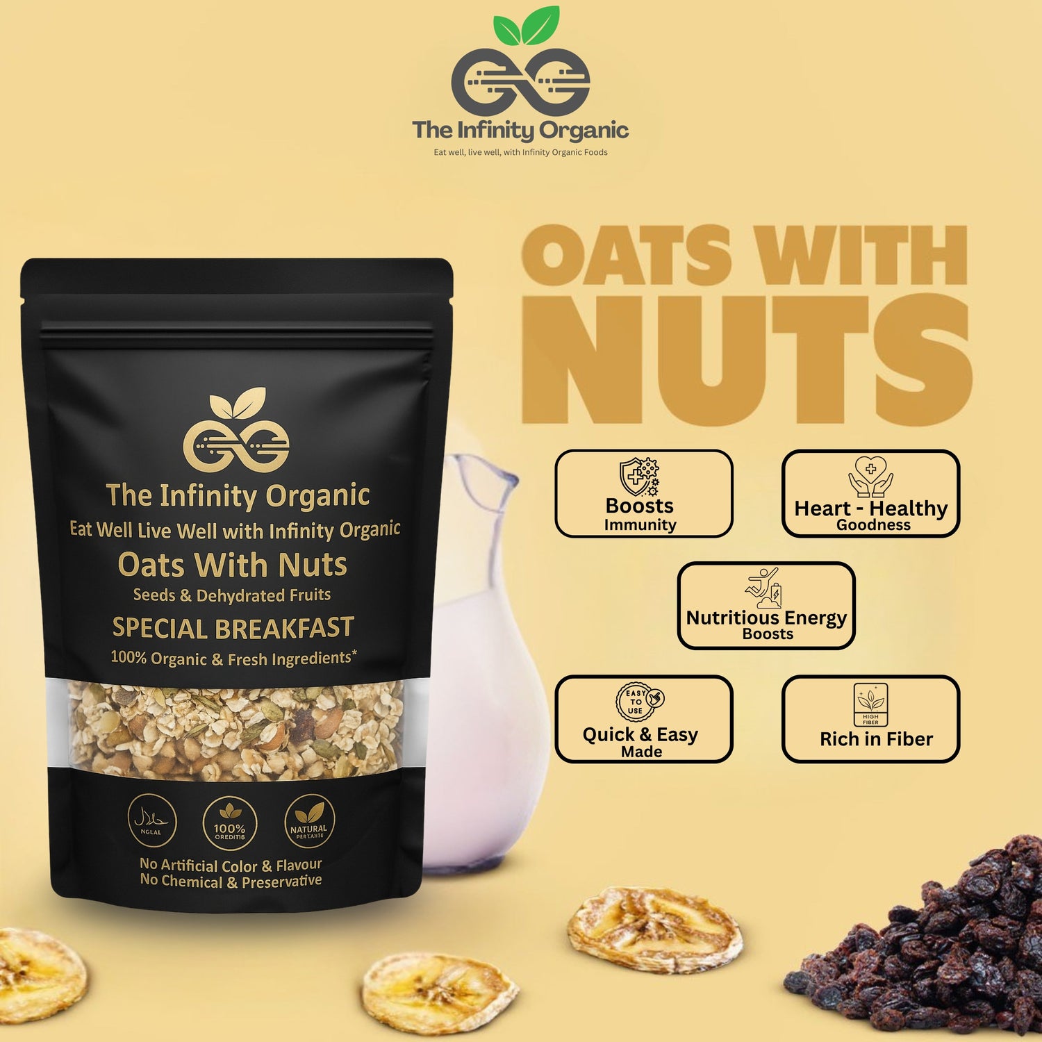 Healthy Breakfast  Oats With Nuts