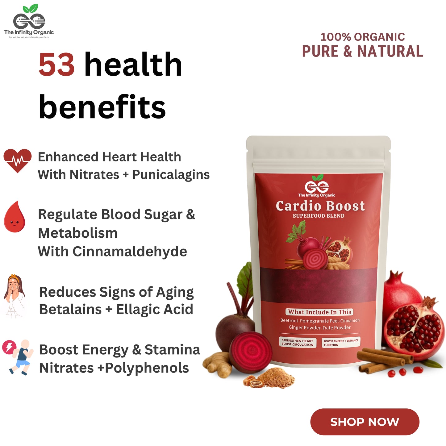 Cardio Boost Superfood Is 100% Organic Blend
