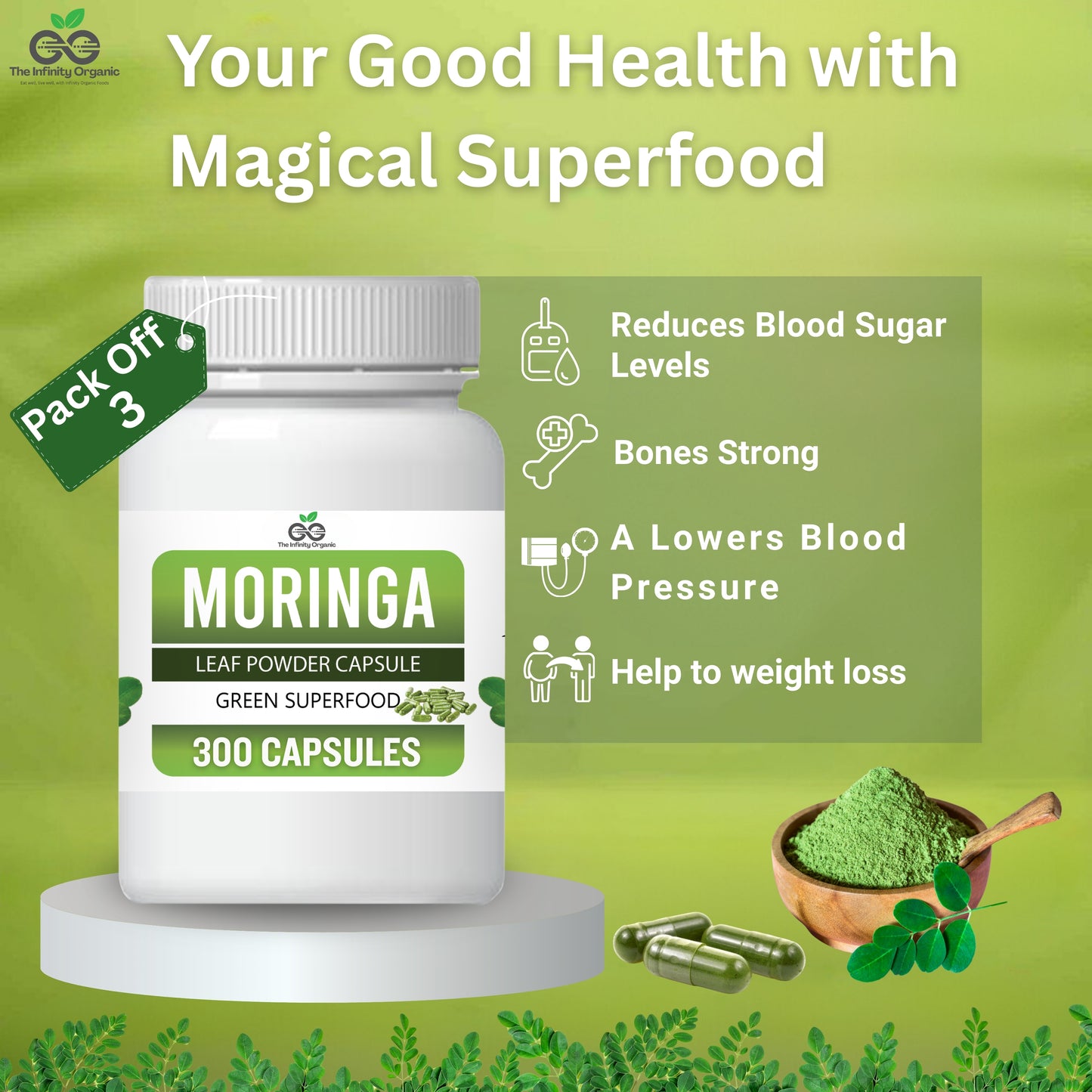 Ashwagandha+Moringa Capsules Bundle Pure Wellness Combo