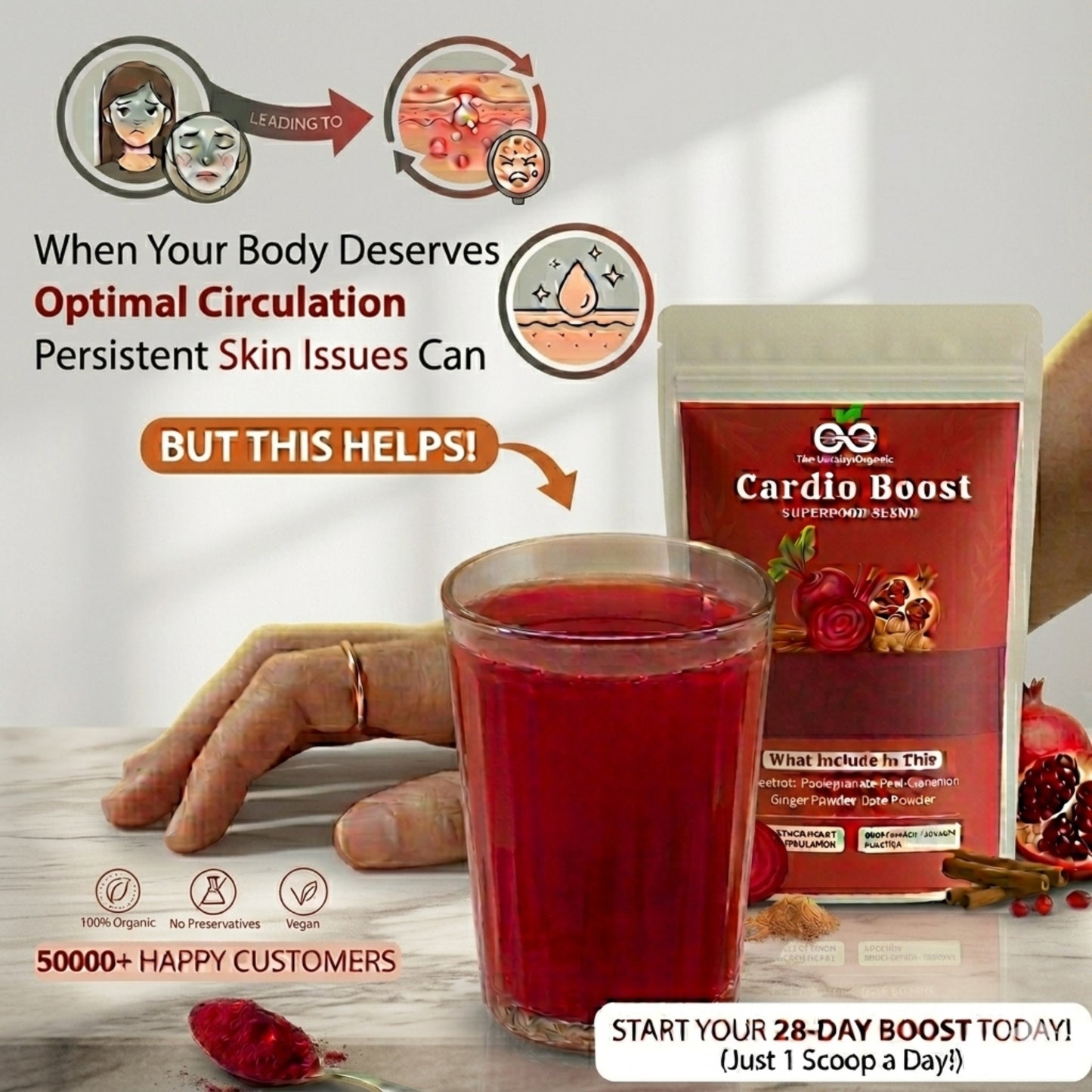 Cardio Boost Superfood Is 100% Organic Blend