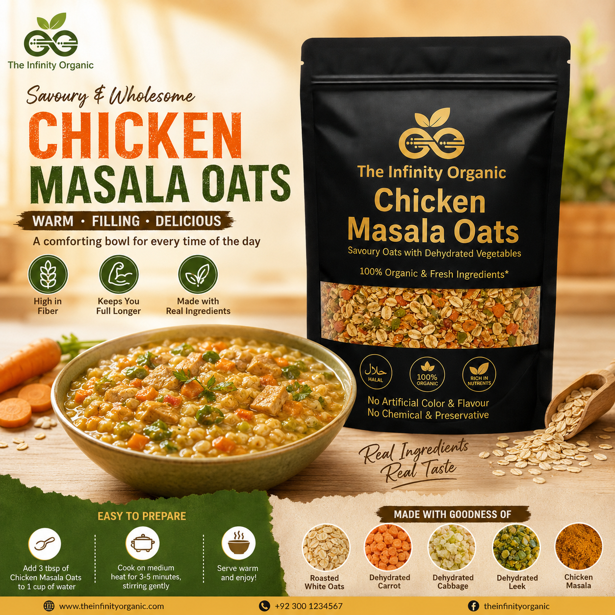 Chicken Masala Oats